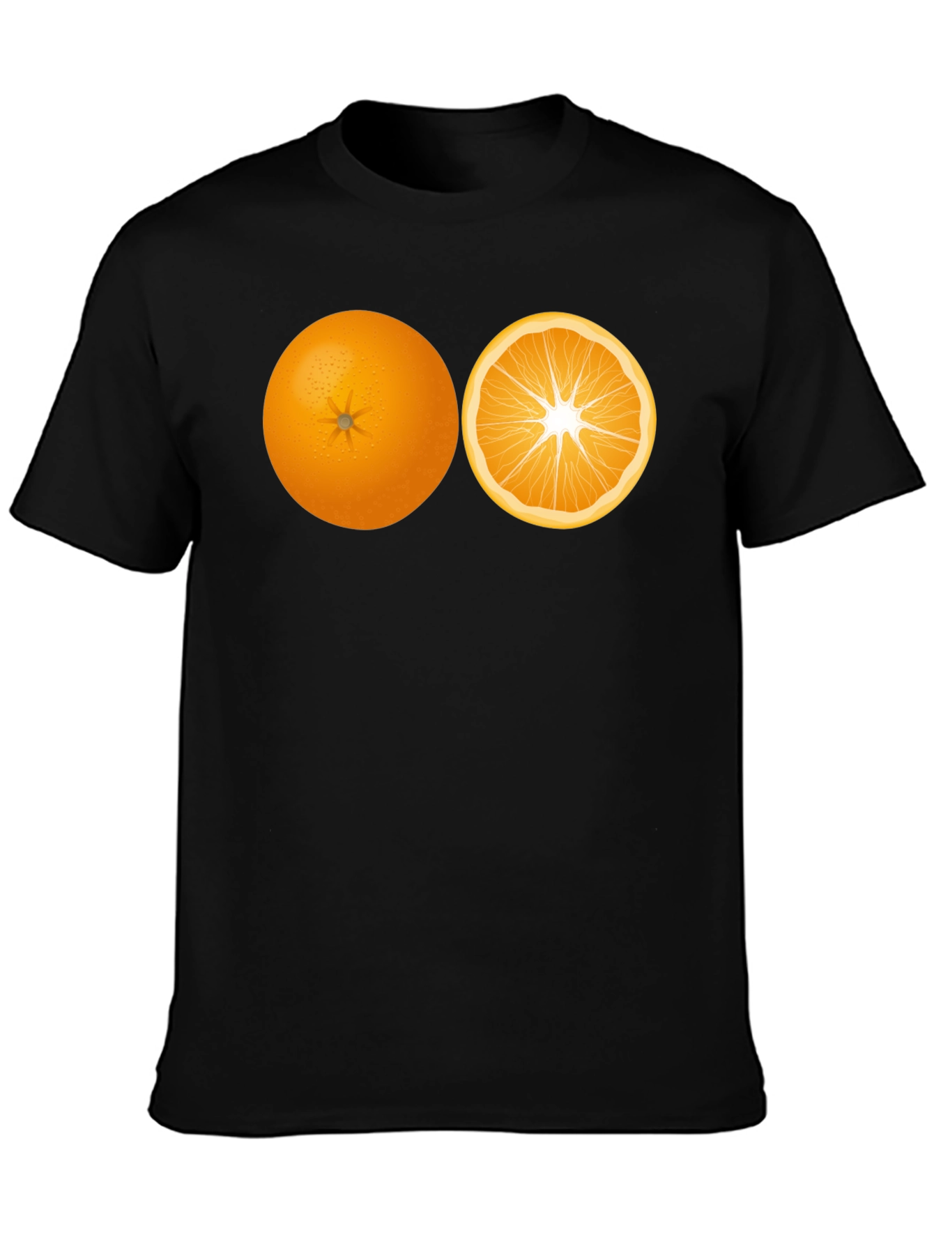 Orange Slice Graphic Black Tee