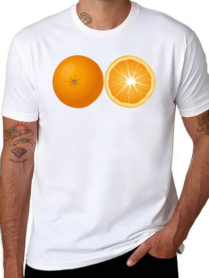 Orange Slice Graphic Black Tee