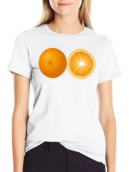 Orange Slice Graphic Black Tee