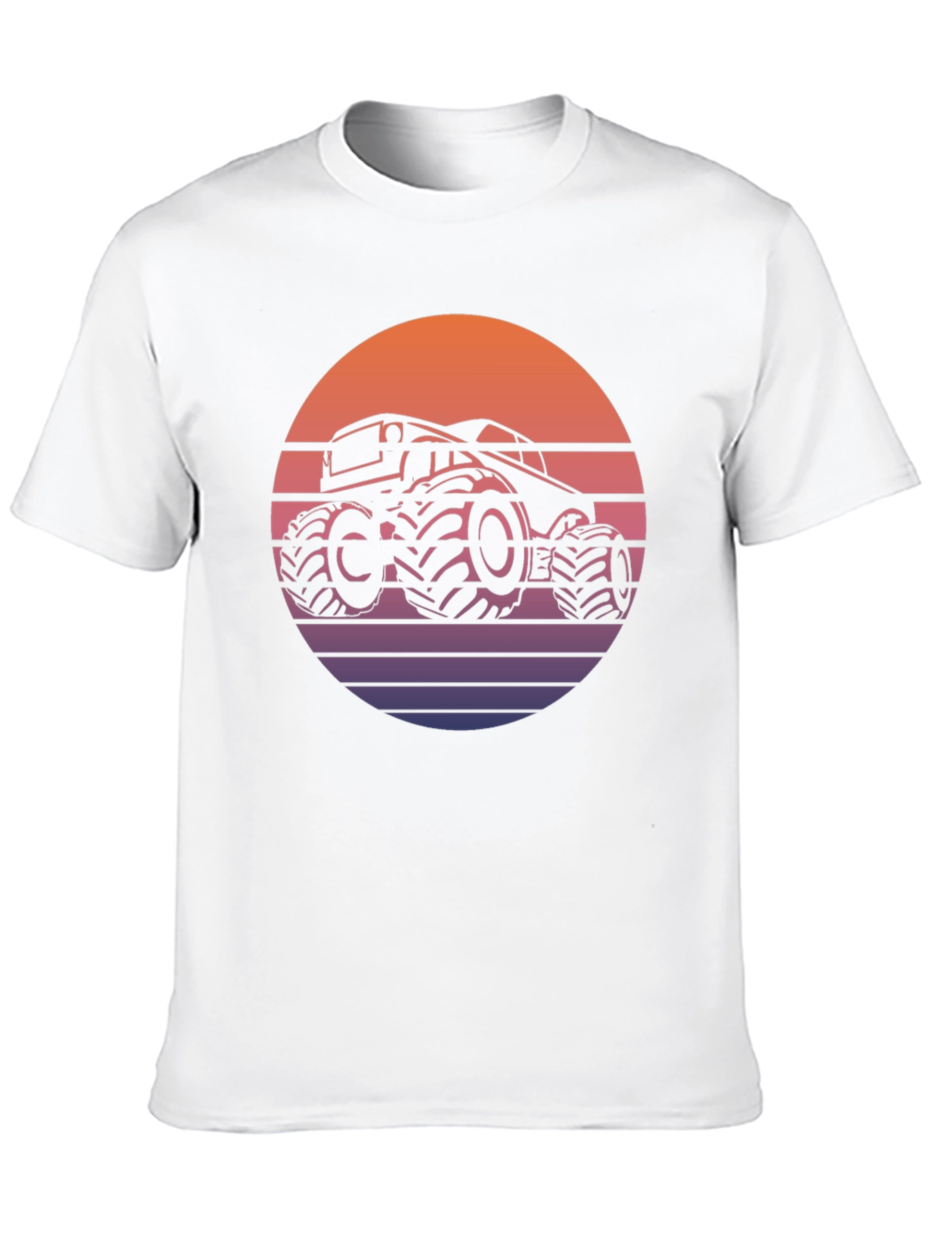 Retro Monster Truck Sunset Graphic T-Shirt