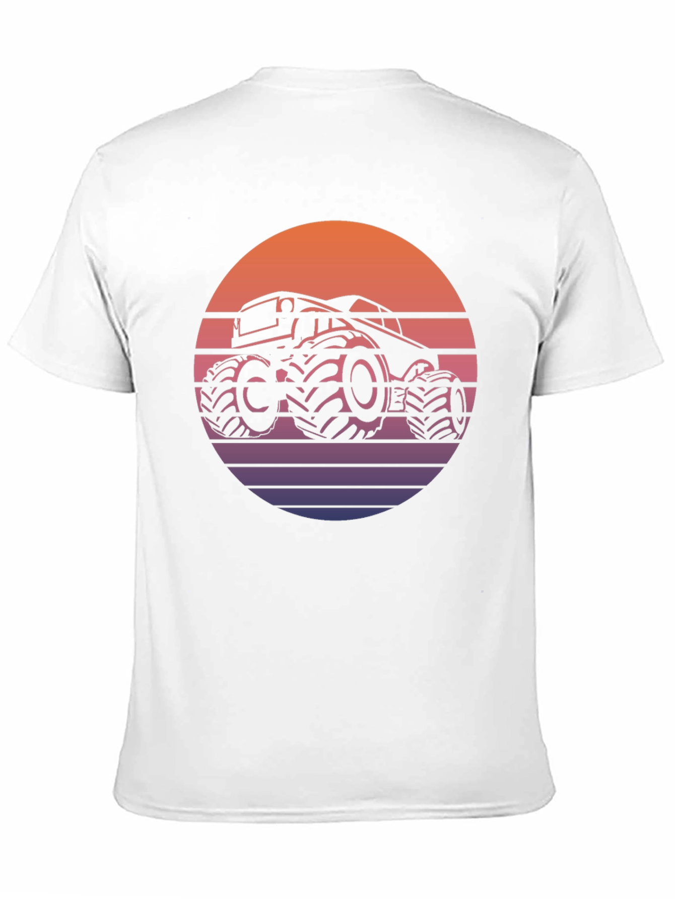 Retro Monster Truck Sunset Graphic T-Shirt