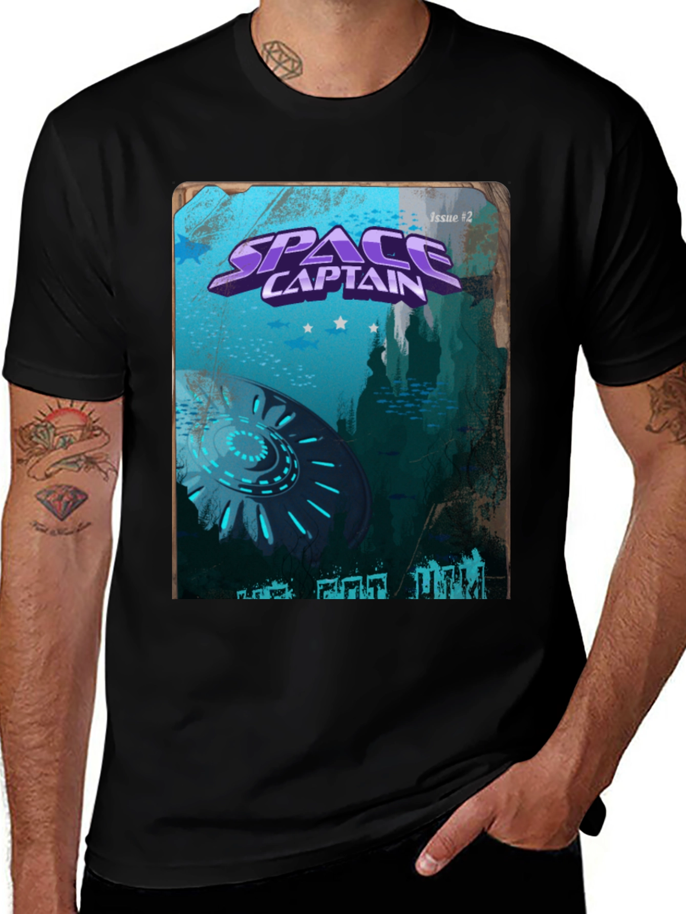 Space Captain Graphic Novel T-Shirt