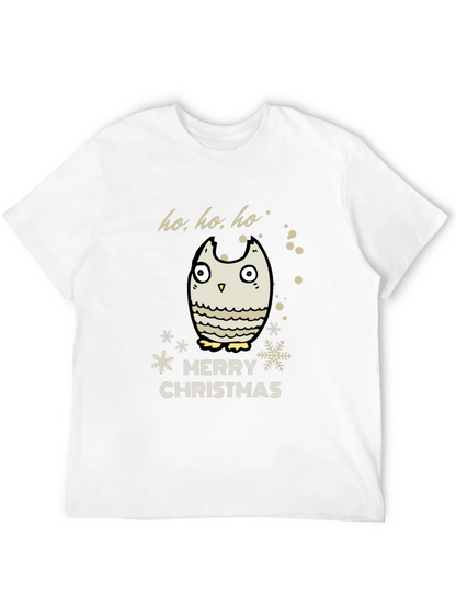 Merry Christmas Owl T-Shirt - Holiday Cheer