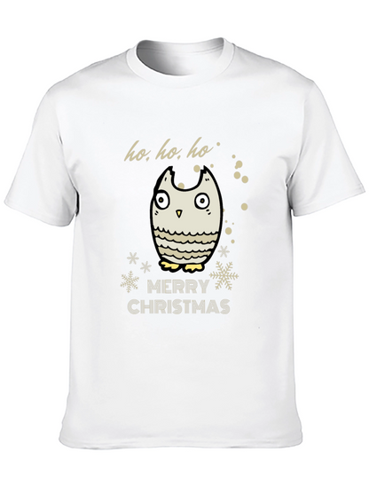Merry Christmas Owl T-Shirt - Holiday Cheer
