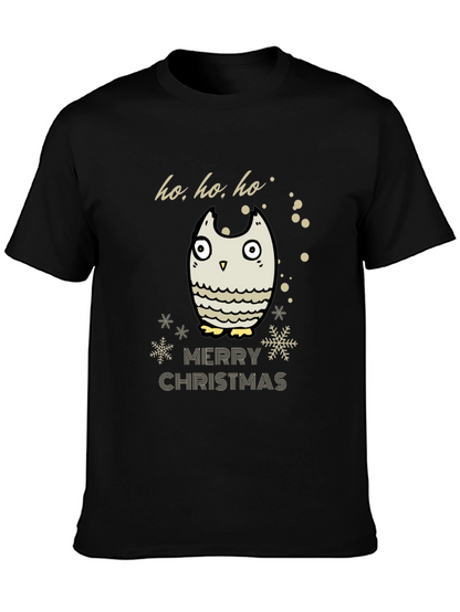 Merry Christmas Owl T-Shirt - Holiday Cheer