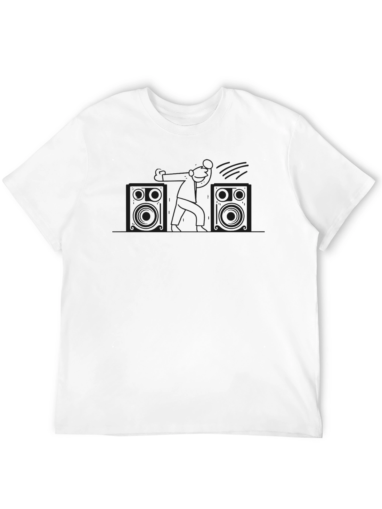 Line Art Speaker System Black Tee