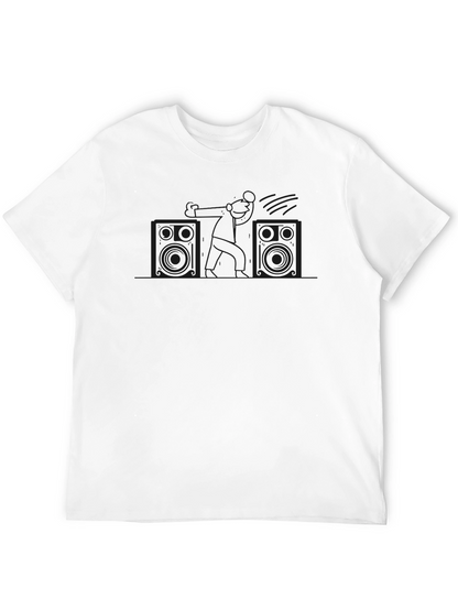 Line Art Speaker System Black Tee