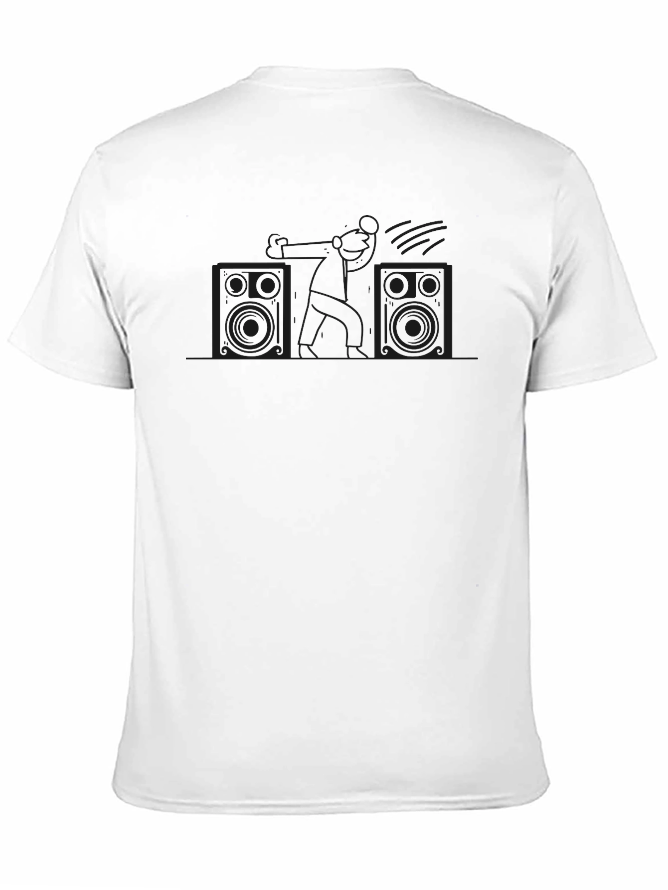 Line Art Speaker System Black Tee