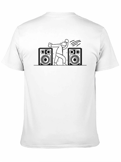 Line Art Speaker System Black Tee