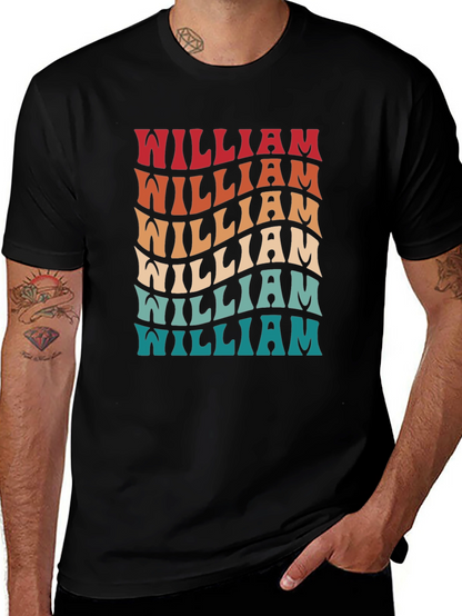 Retro Wavy William Name T-Shirt