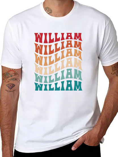 Retro Wavy William Name T-Shirt