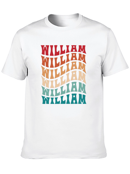 Retro Wavy William Name T-Shirt