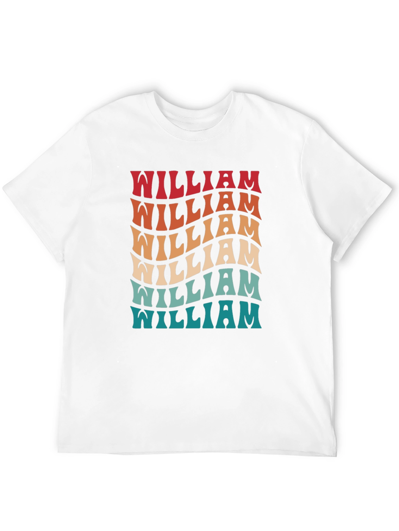 Retro Wavy William Name T-Shirt