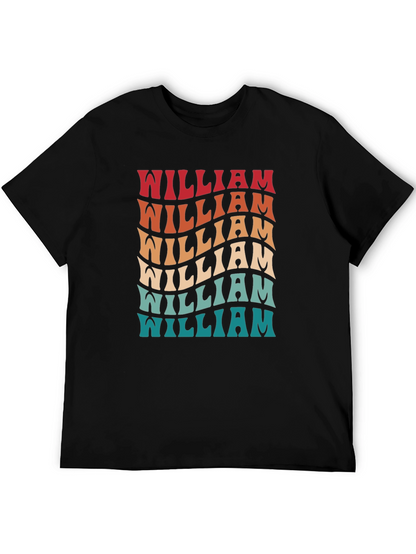 Retro Wavy William Name T-Shirt