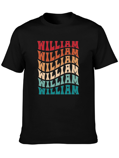 Retro Wavy William Name T-Shirt