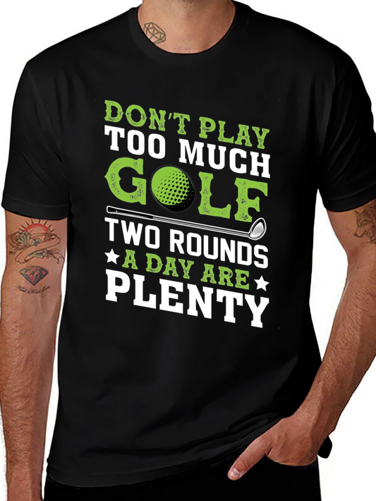 Funny Golf T-Shirt: Two Rounds a Day