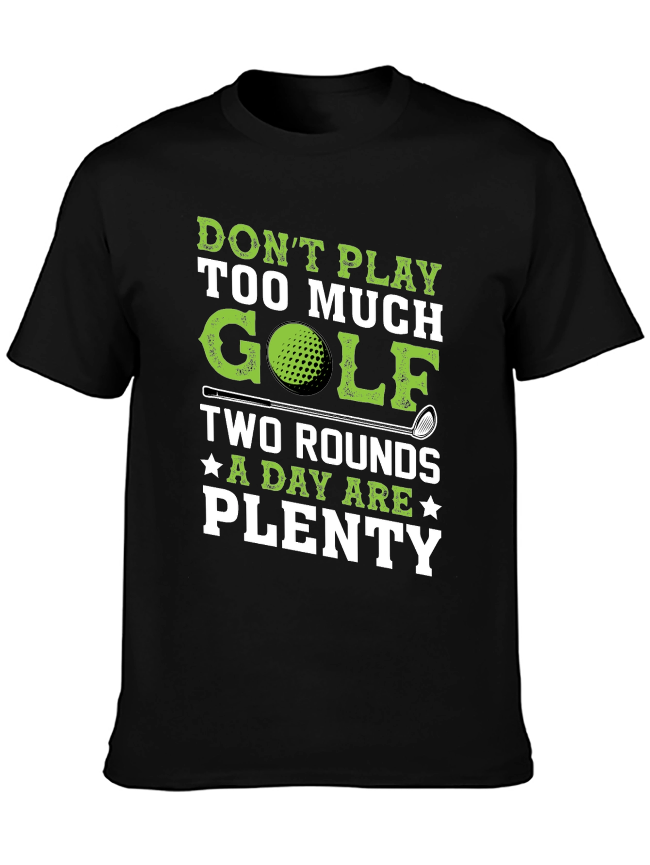 Funny Golf T-Shirt: Two Rounds a Day