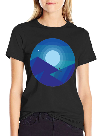 Midnight Mountainscape Graphic Tee - Black