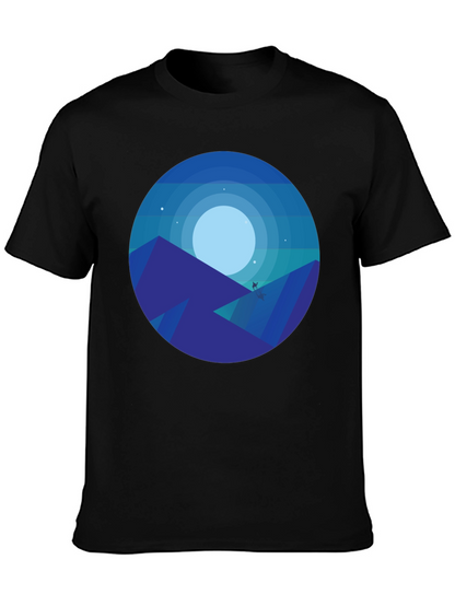 Midnight Mountainscape Graphic Tee - Black