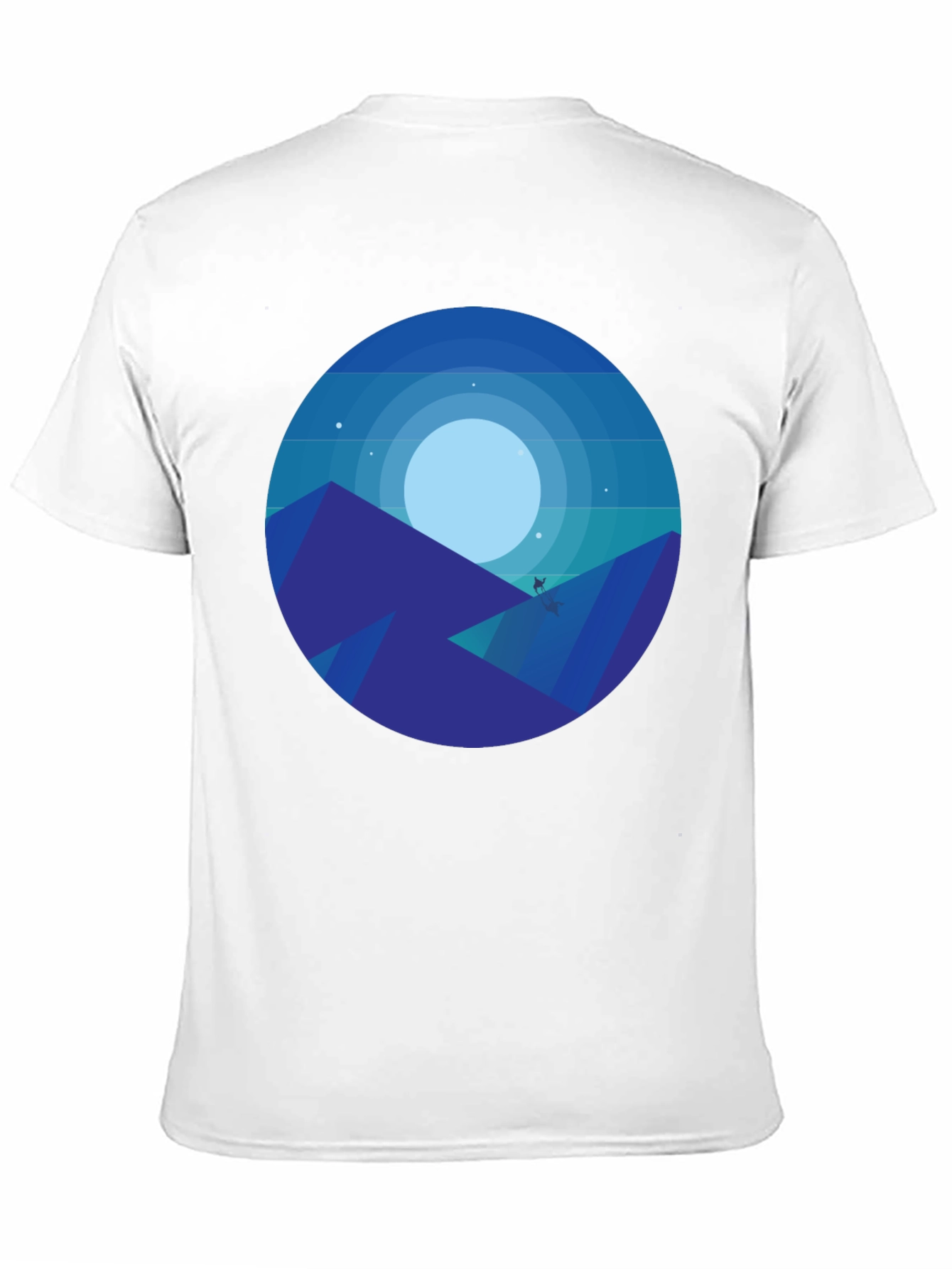 Midnight Mountainscape Graphic Tee - Black