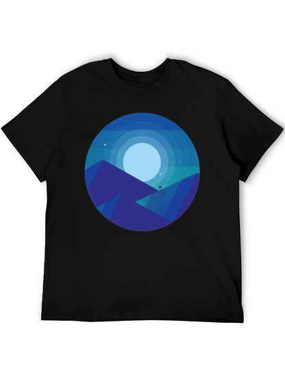 Midnight Mountainscape Graphic Tee - Black