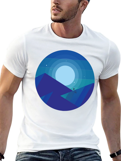Midnight Mountainscape Graphic Tee - Black
