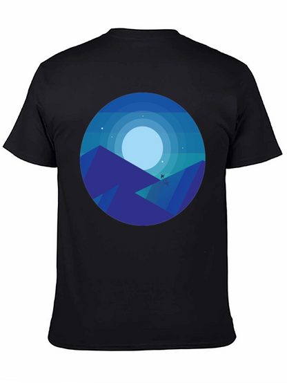 Midnight Mountainscape Graphic Tee - Black