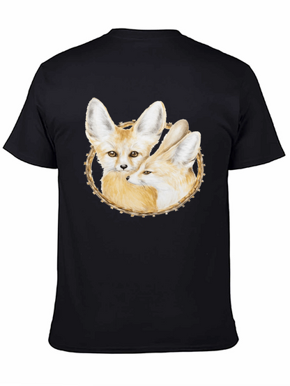 Fennec Fox Graphic Tee - Black