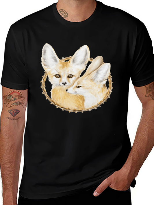 Fennec Fox Graphic Tee - Black