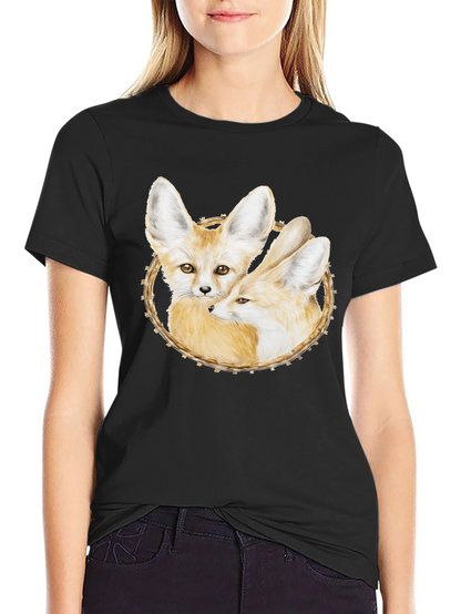 Fennec Fox Graphic Tee - Black
