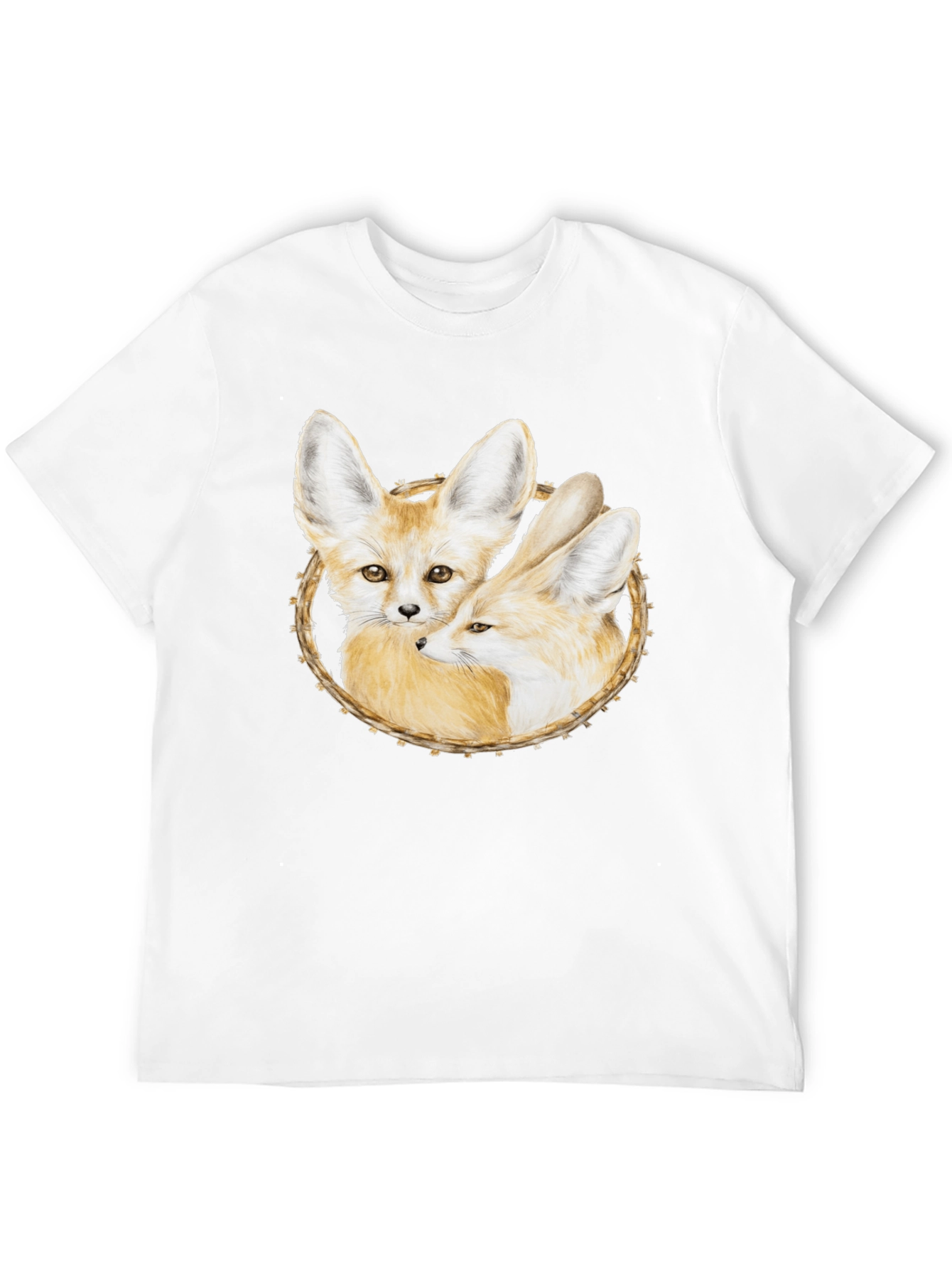 Fennec Fox Graphic Tee - Black