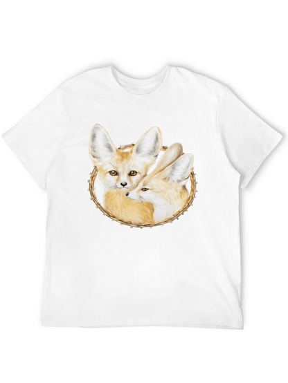 Fennec Fox Graphic Tee - Black