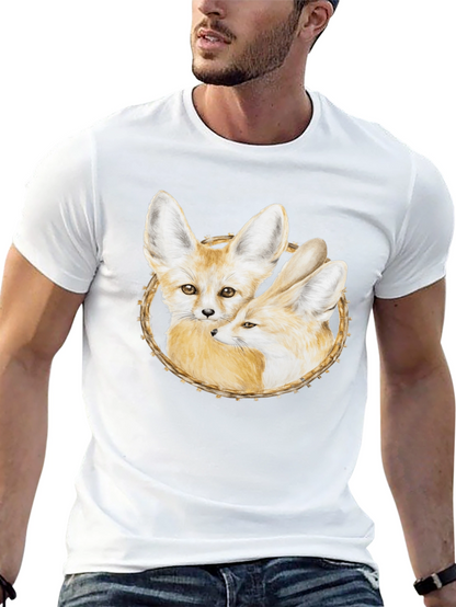 Fennec Fox Graphic Tee - Black