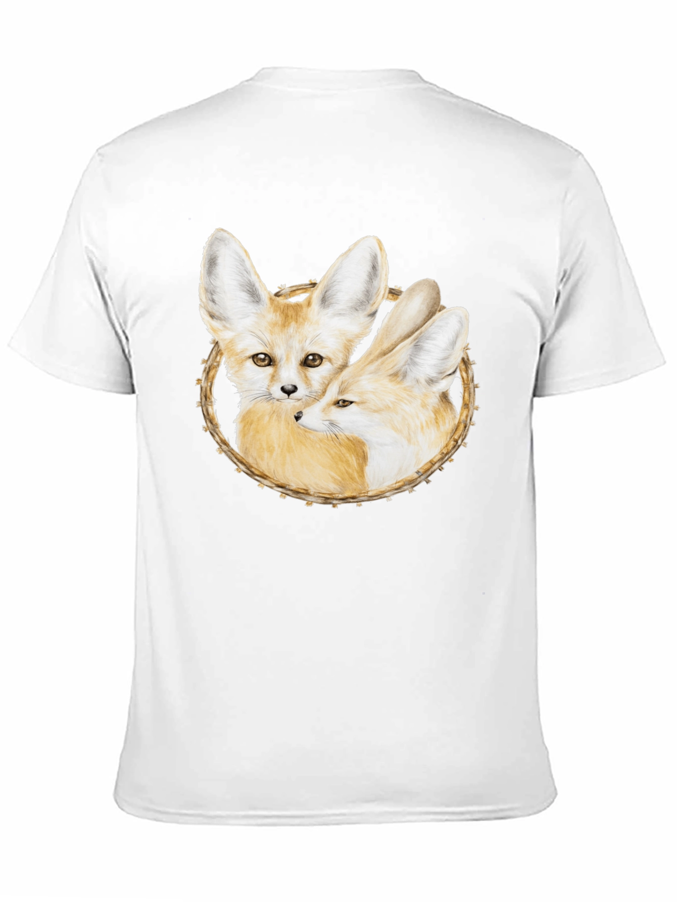 Fennec Fox Graphic Tee - Black