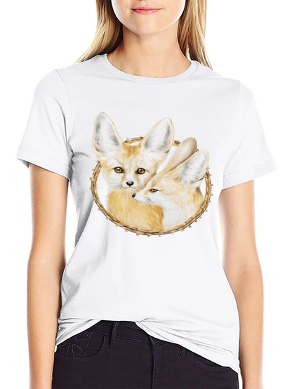 Fennec Fox Graphic Tee - Black