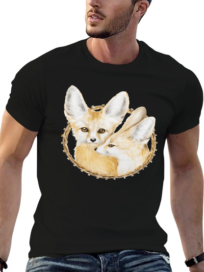 Fennec Fox Graphic Tee - Black