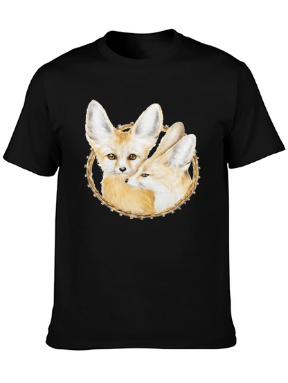 Fennec Fox Graphic Tee - Black