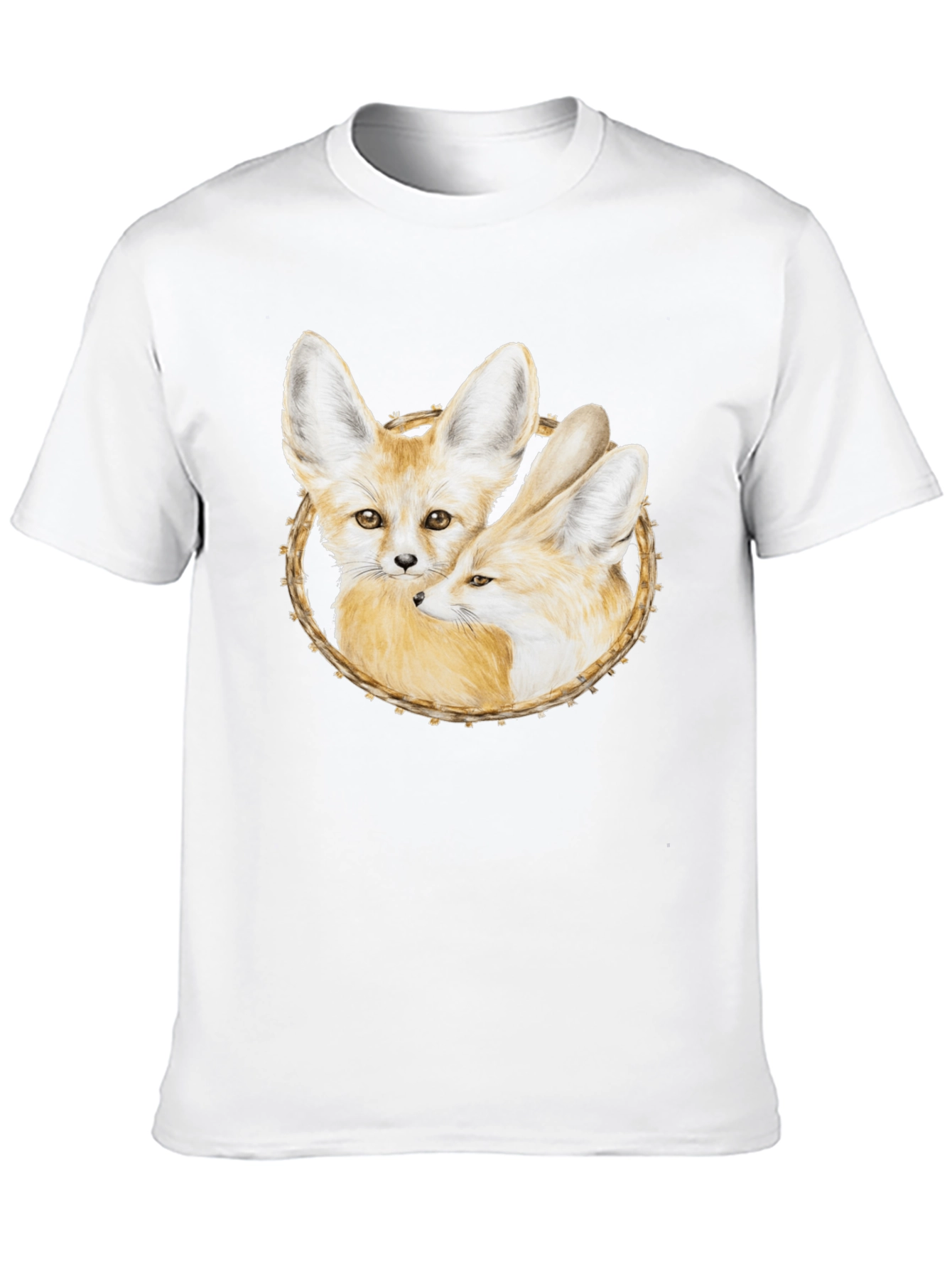 Fennec Fox Graphic Tee - Black