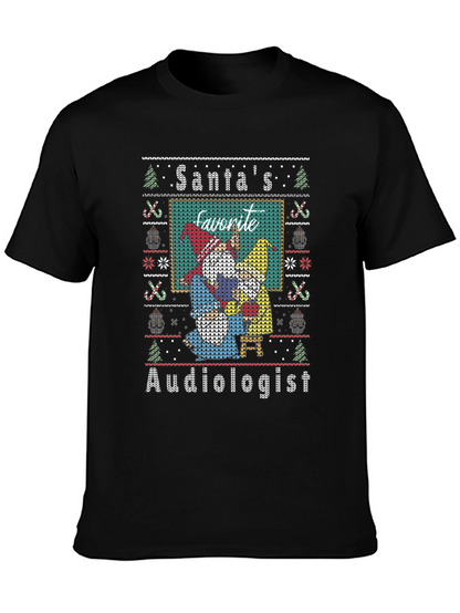 Santas Favorite Audiologist Ugly Christmas T-Shirt
