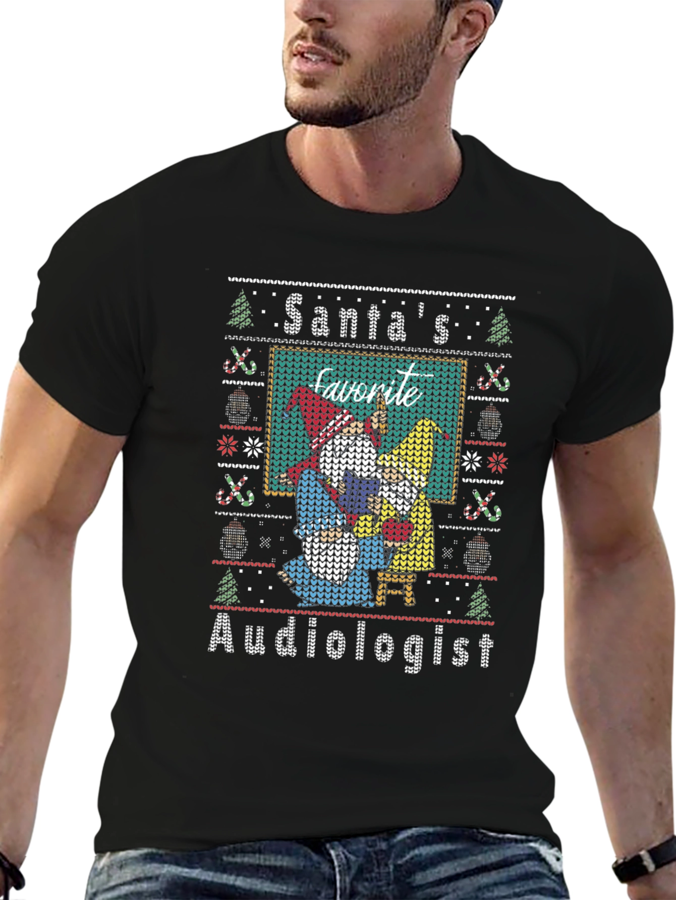 Santas Favorite Audiologist Ugly Christmas T-Shirt