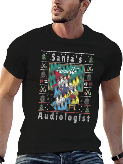 Santas Favorite Audiologist Ugly Christmas T-Shirt