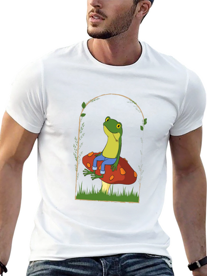 Frog on Mushroom Graphic Tee