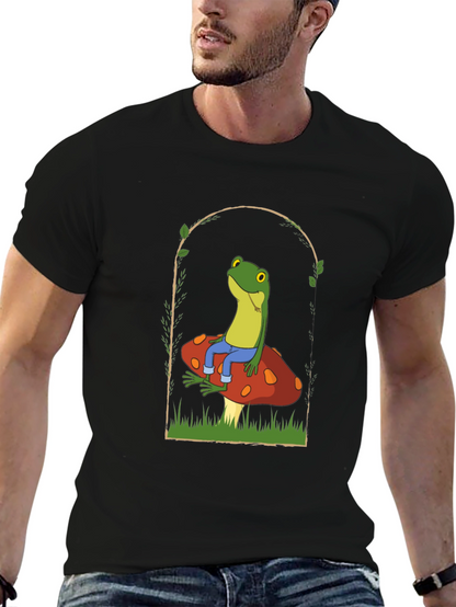 Frog on Mushroom Graphic Tee