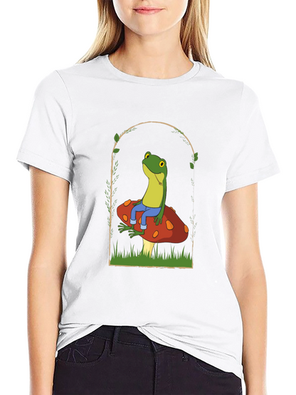 Frog on Mushroom Graphic Tee