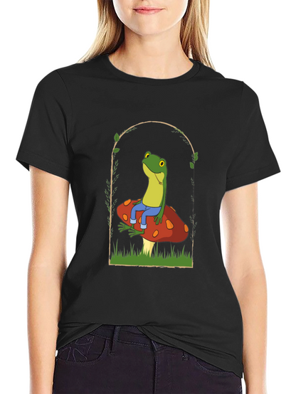 Frog on Mushroom Graphic Tee