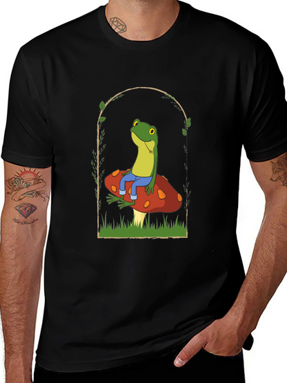 Frog on Mushroom Graphic Tee