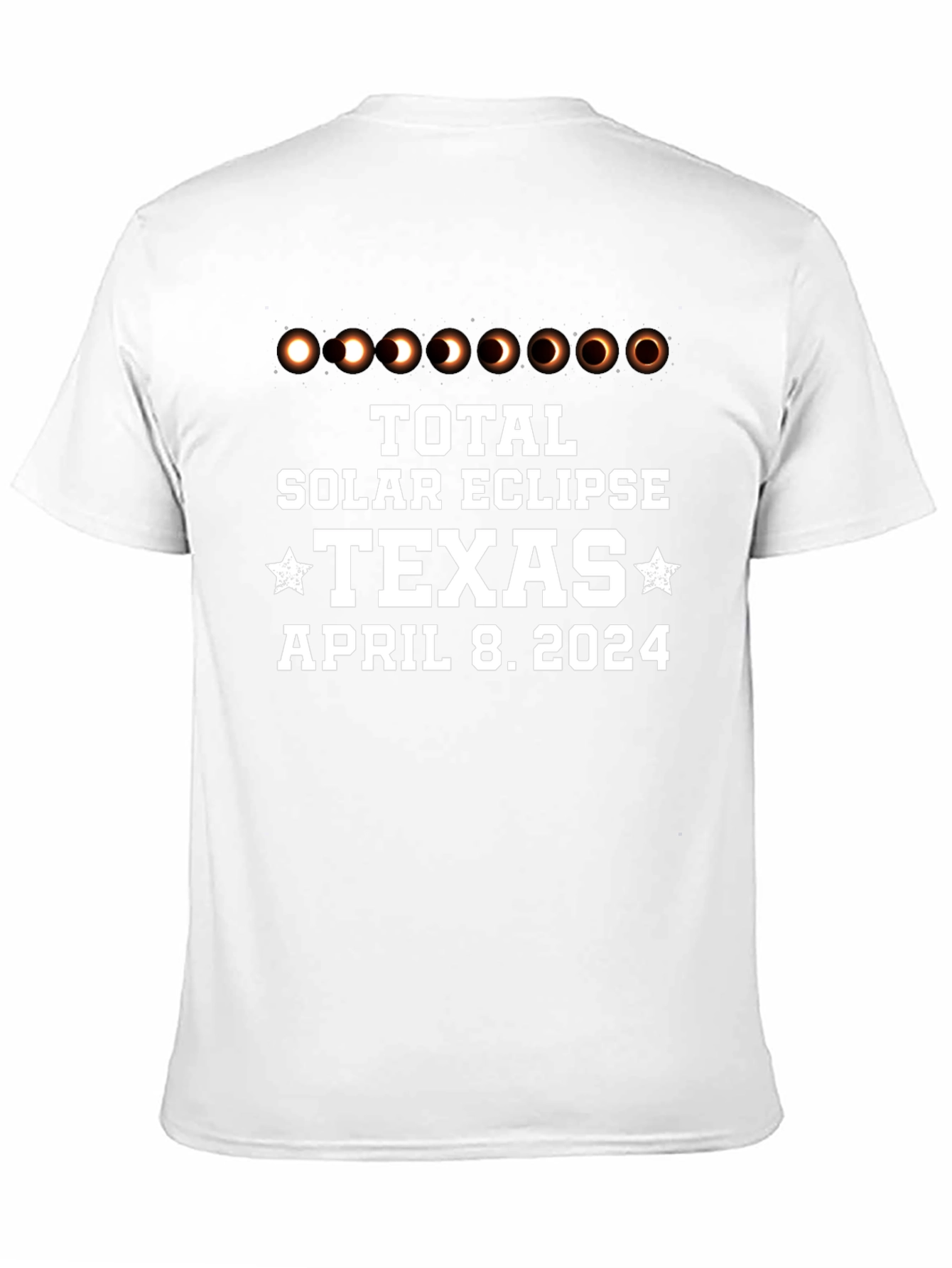 Total Solar Eclipse Texas April 8 2024 Black T-Shirt