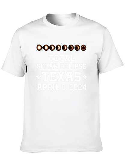 Total Solar Eclipse Texas April 8 2024 Black T-Shirt