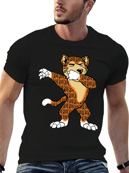 Dabbing Leopard Graphic T-Shirt