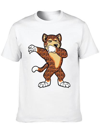 Dabbing Leopard Graphic T-Shirt